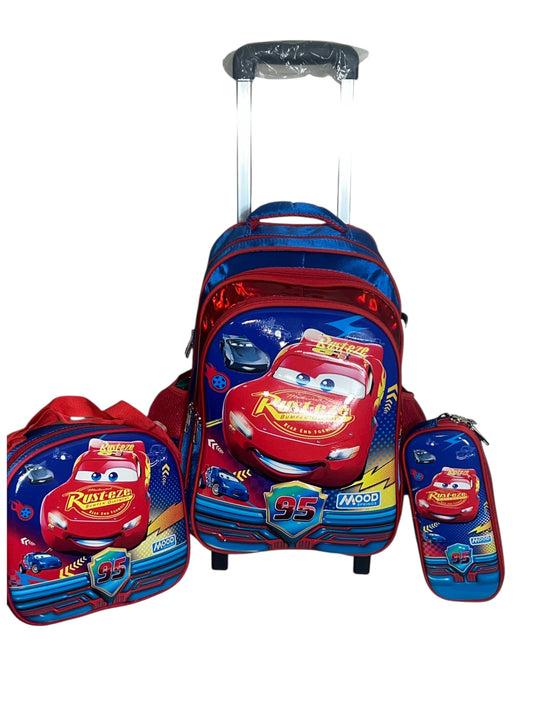 3D TROLLEY 3SET OFDISNEY CARS THEME BACKBAG